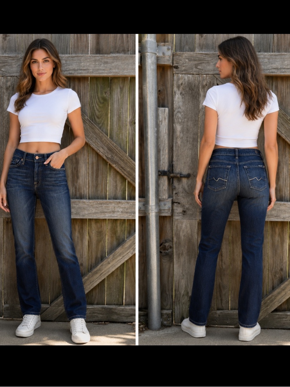 7 For All Mankind Dark Blue bootcut Jeans